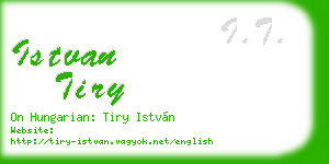 istvan tiry business card