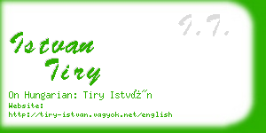 istvan tiry business card